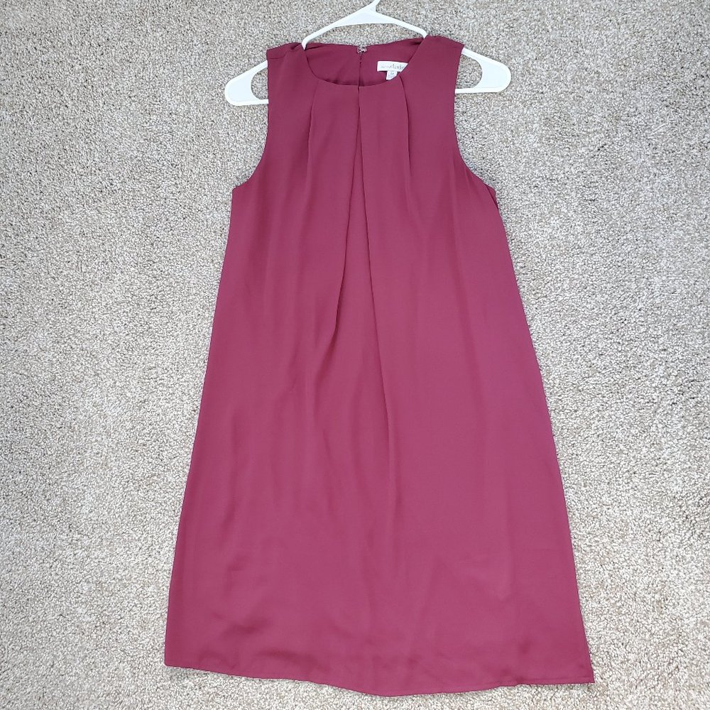 Burgundy Shift Dress